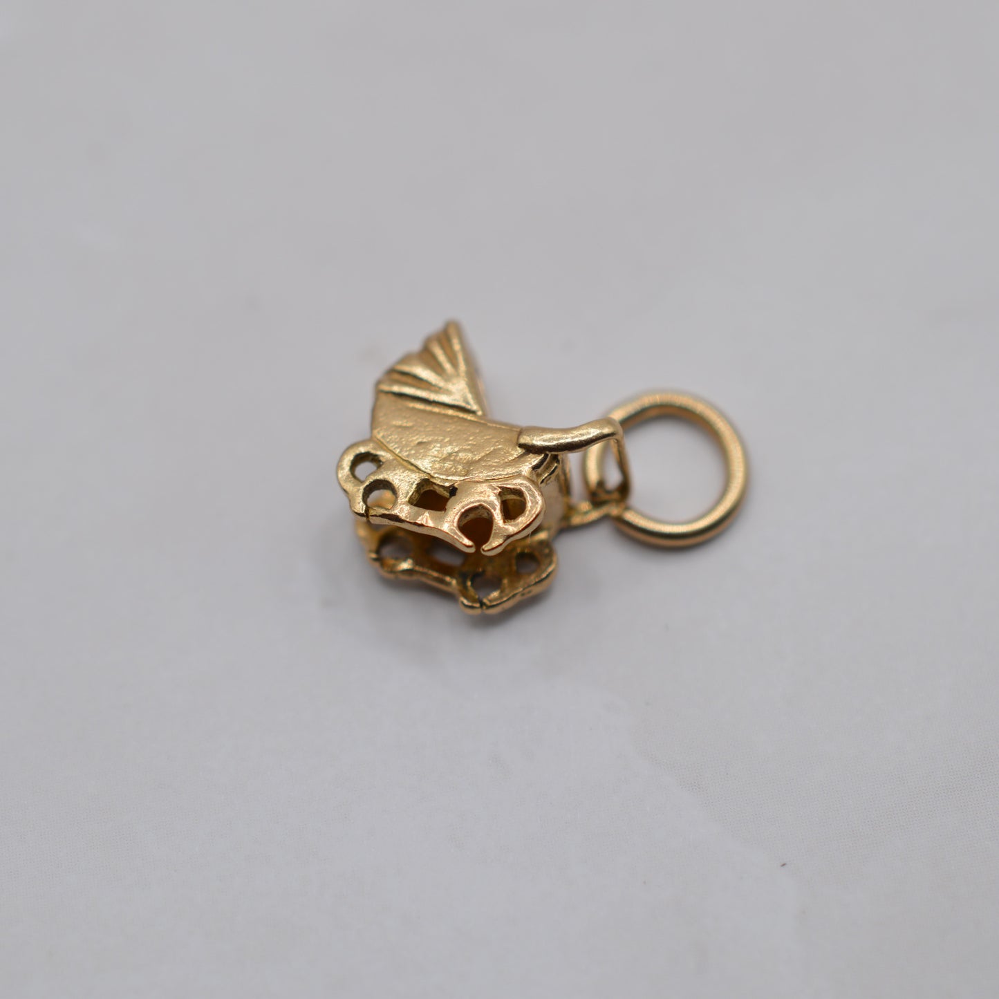 Vintage 9ct Gold Baby Carriage Charm