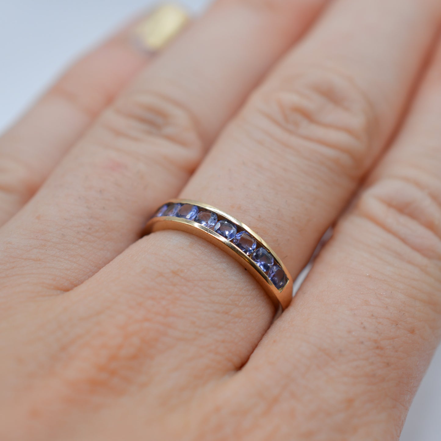 9ct Gold Tanzanite Half-Eternity Ring
