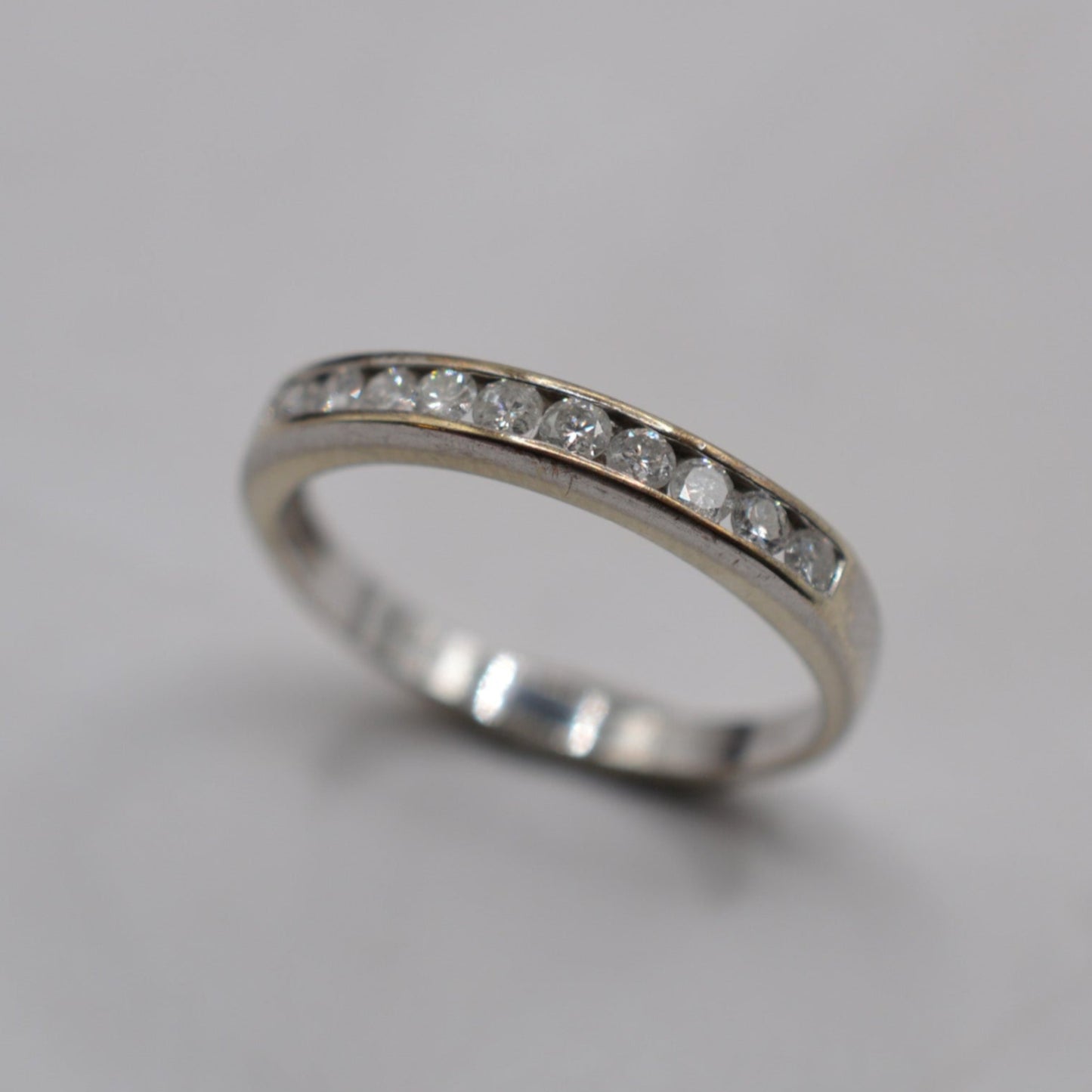 9ct White Gold 0.25ct Diamond Half-Eternity Ring