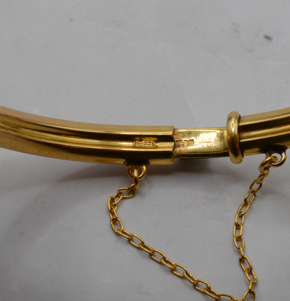 Antique Victorian 9ct Gold Ruby & Diamond Bangle Bracelet