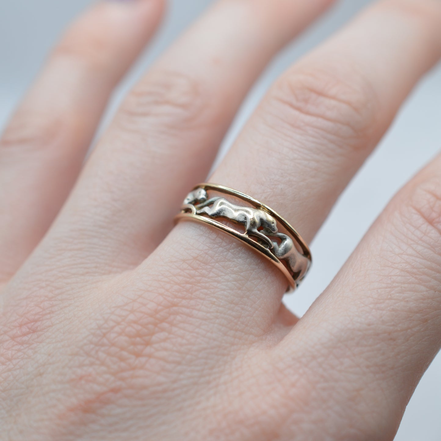 9ct Gold Panther Band Ring