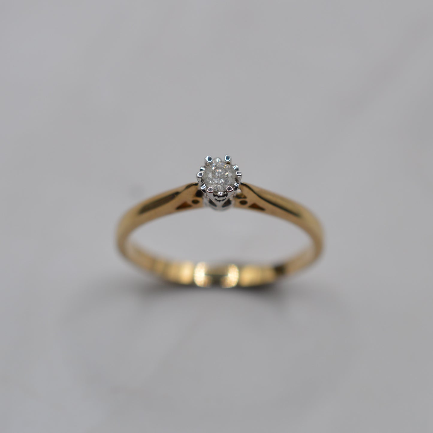 9ct Gold Diamond Solitaire Ring