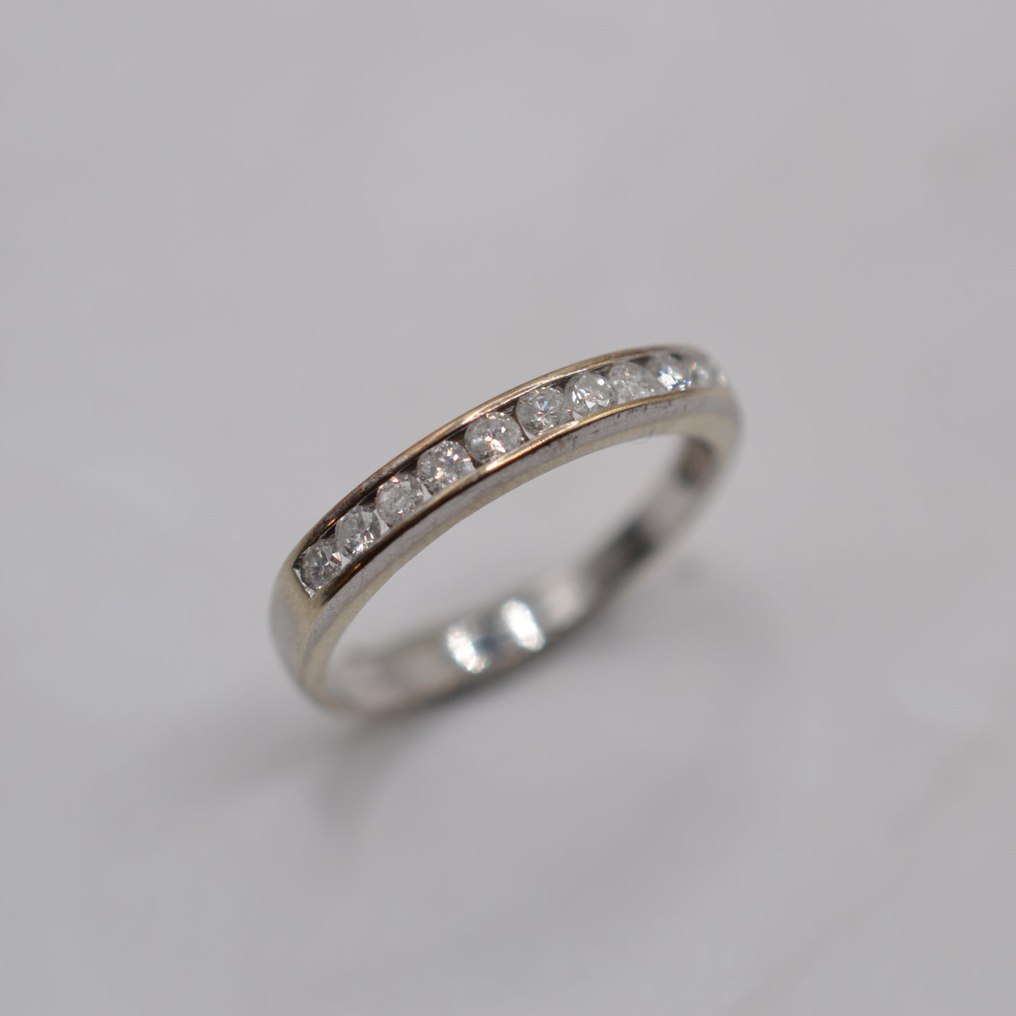 9ct White Gold 0.25ct Diamond Half-Eternity Ring