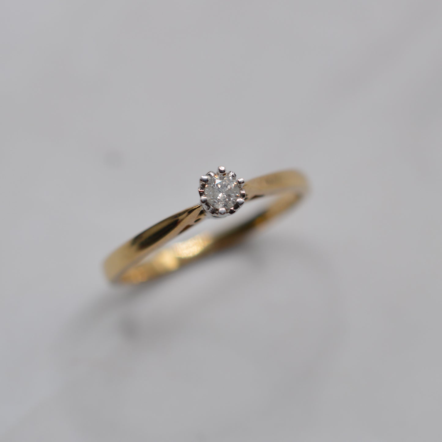 9ct Gold Diamond Solitaire Ring