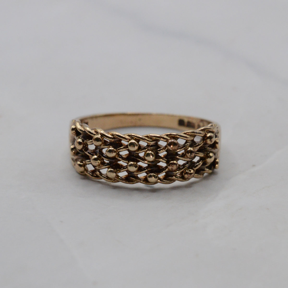 1980s 9ct Gold Keeper Ring