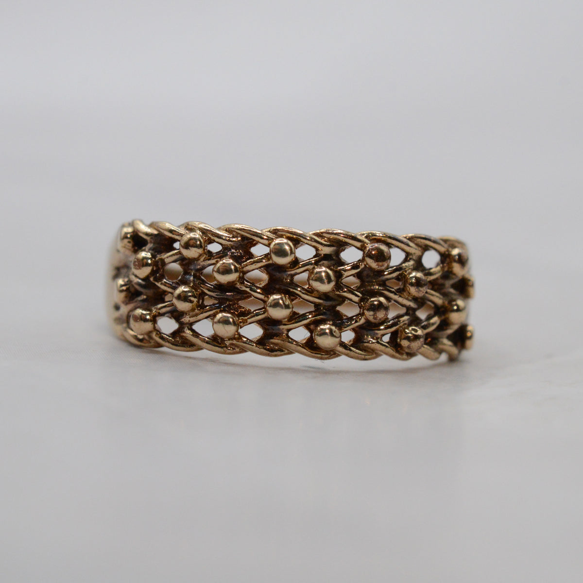 1980s 9ct Gold Keeper Ring