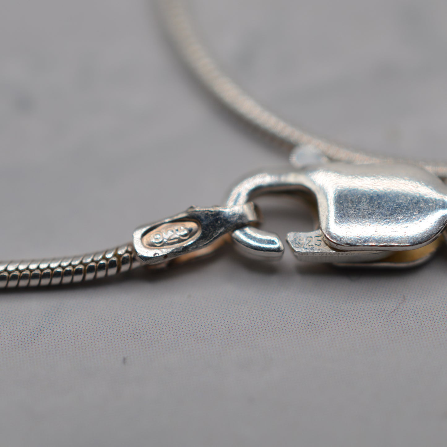 Sterling Silver Enamel & Gold Leaf Bead Necklace (16” Chain)