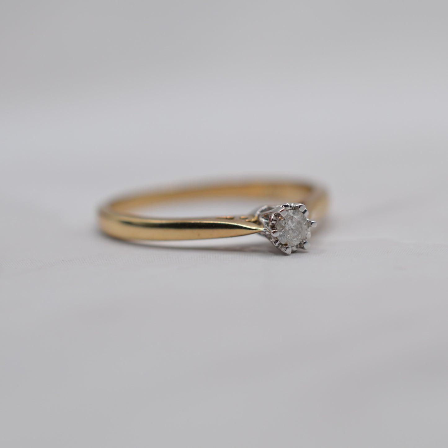 9ct Gold Diamond Solitaire Ring
