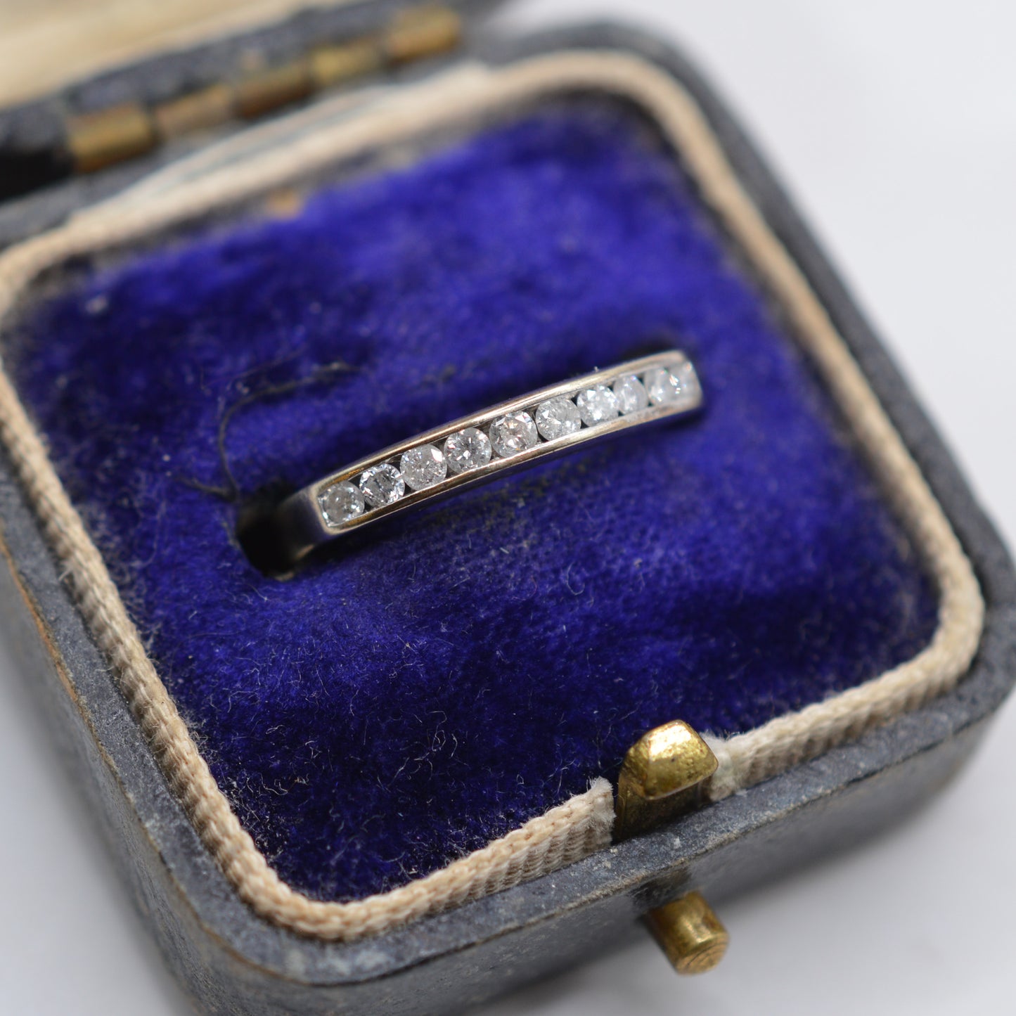 9ct White Gold 0.25ct Diamond Half-Eternity Ring