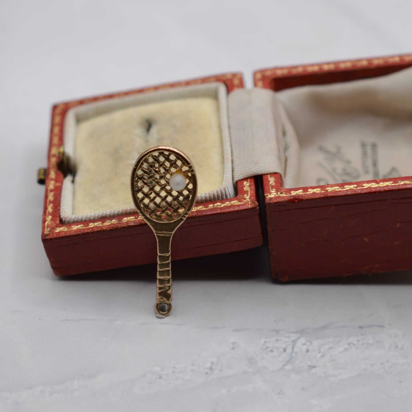 1960s Vintage 9ct Gold Tennis Racket Pendant/Charm
