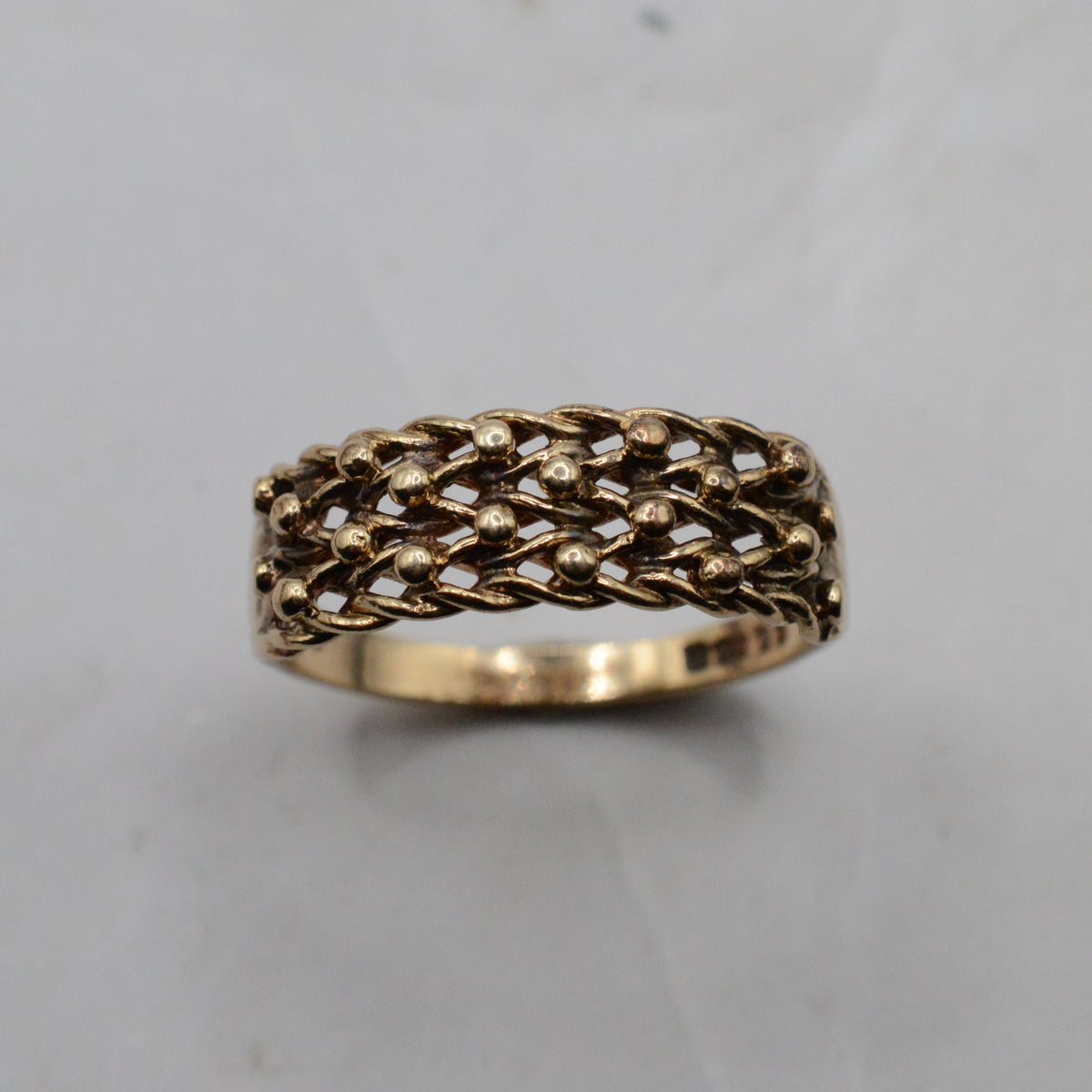 1980s 9ct Gold Keeper Ring
