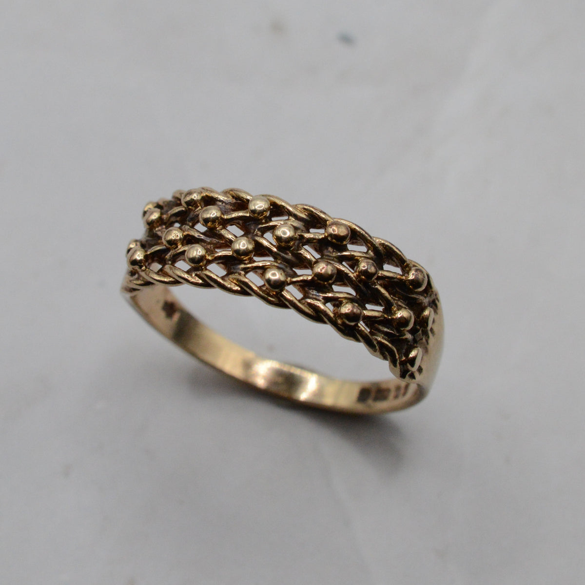 1980s 9ct Gold Keeper Ring