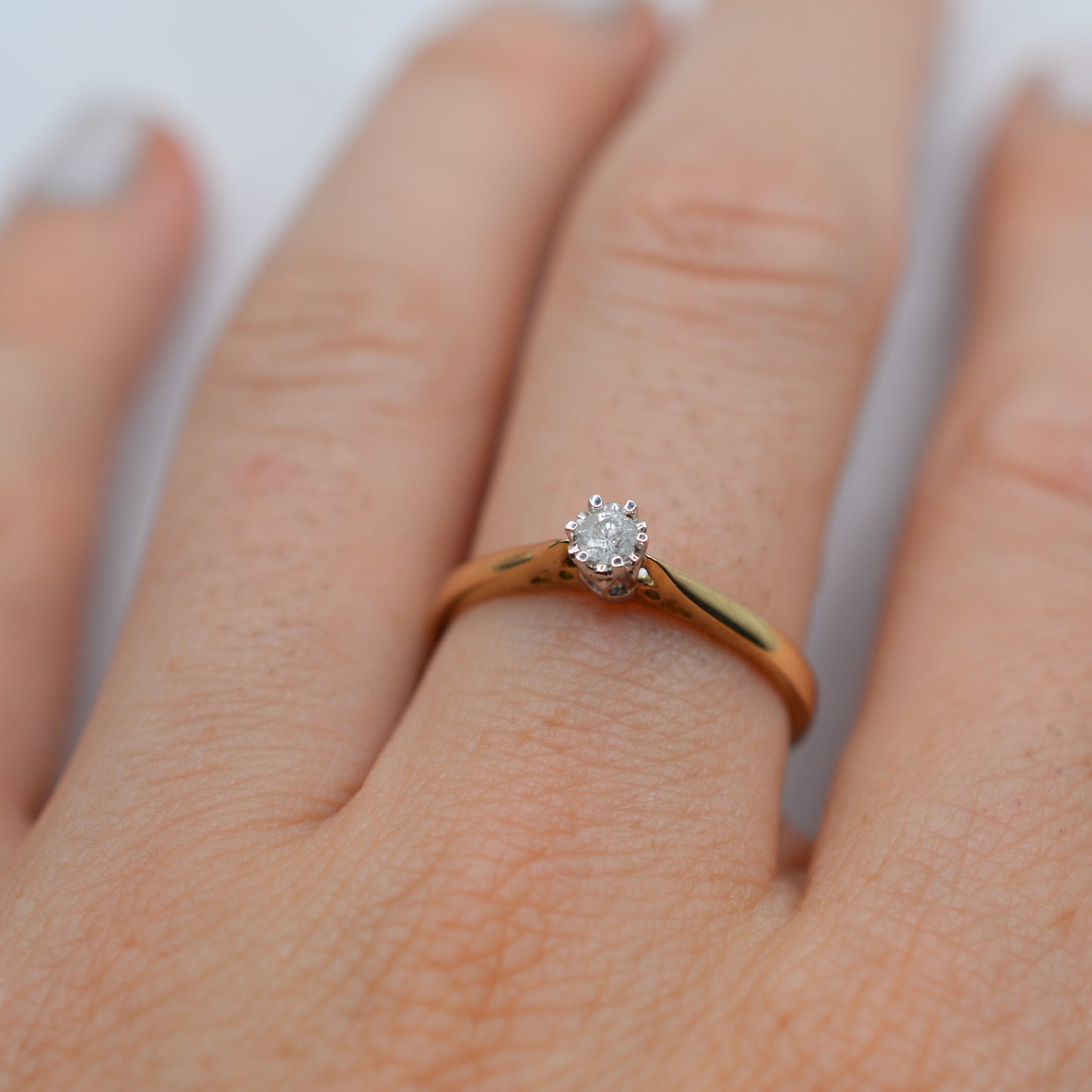 9ct Gold Diamond Solitaire Ring