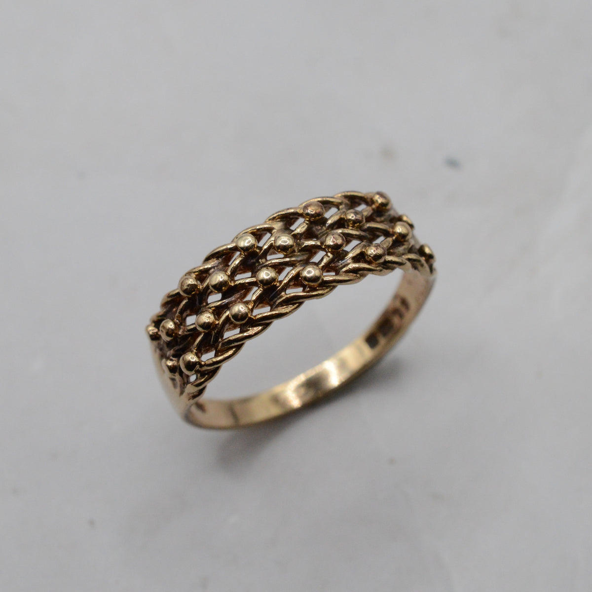 1980s 9ct Gold Keeper Ring
