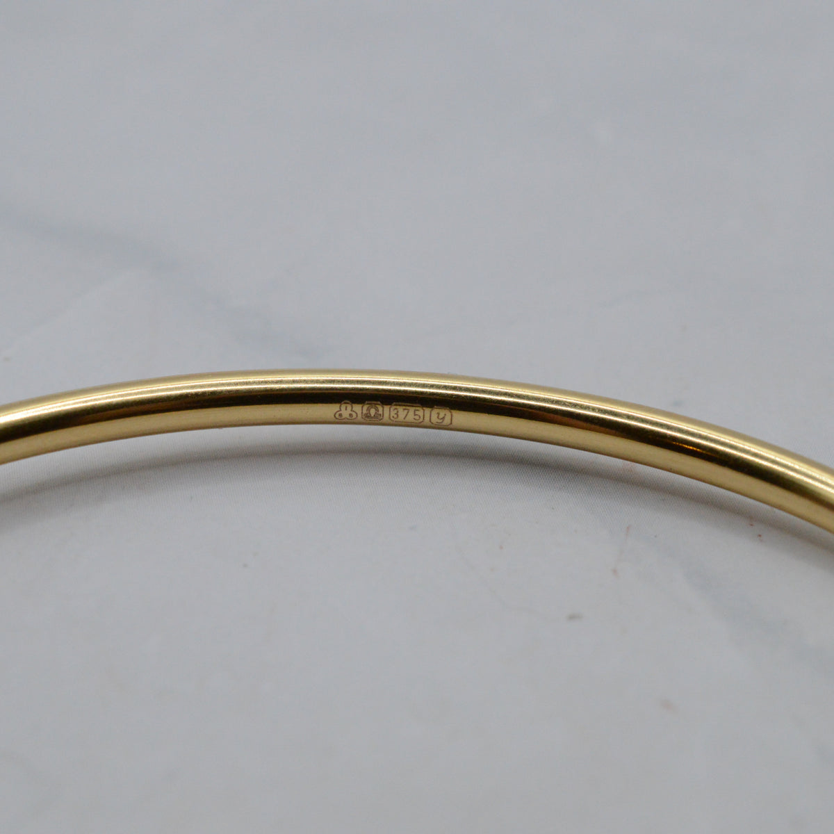 1990s 9ct Gold Twist Bangle Bracelet