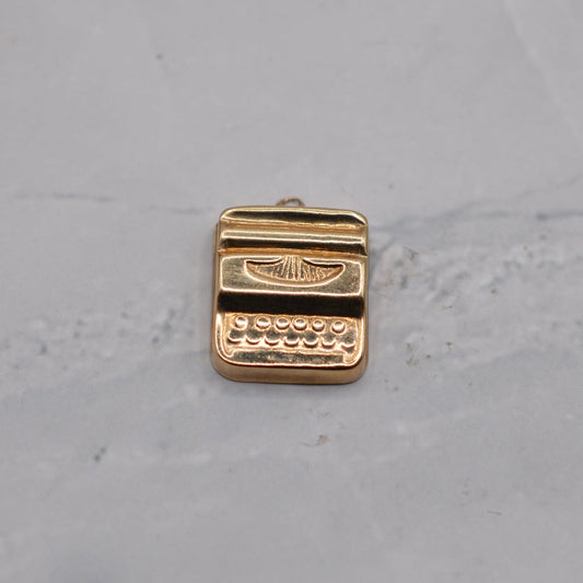 1970s Vintage 9ct Gold Typewriter Charm