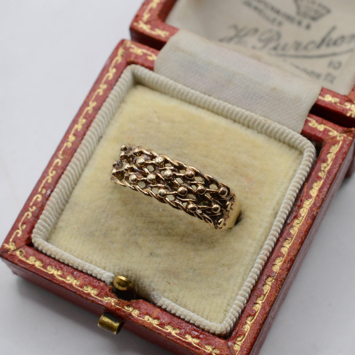 1980s 9ct Gold Keeper Ring
