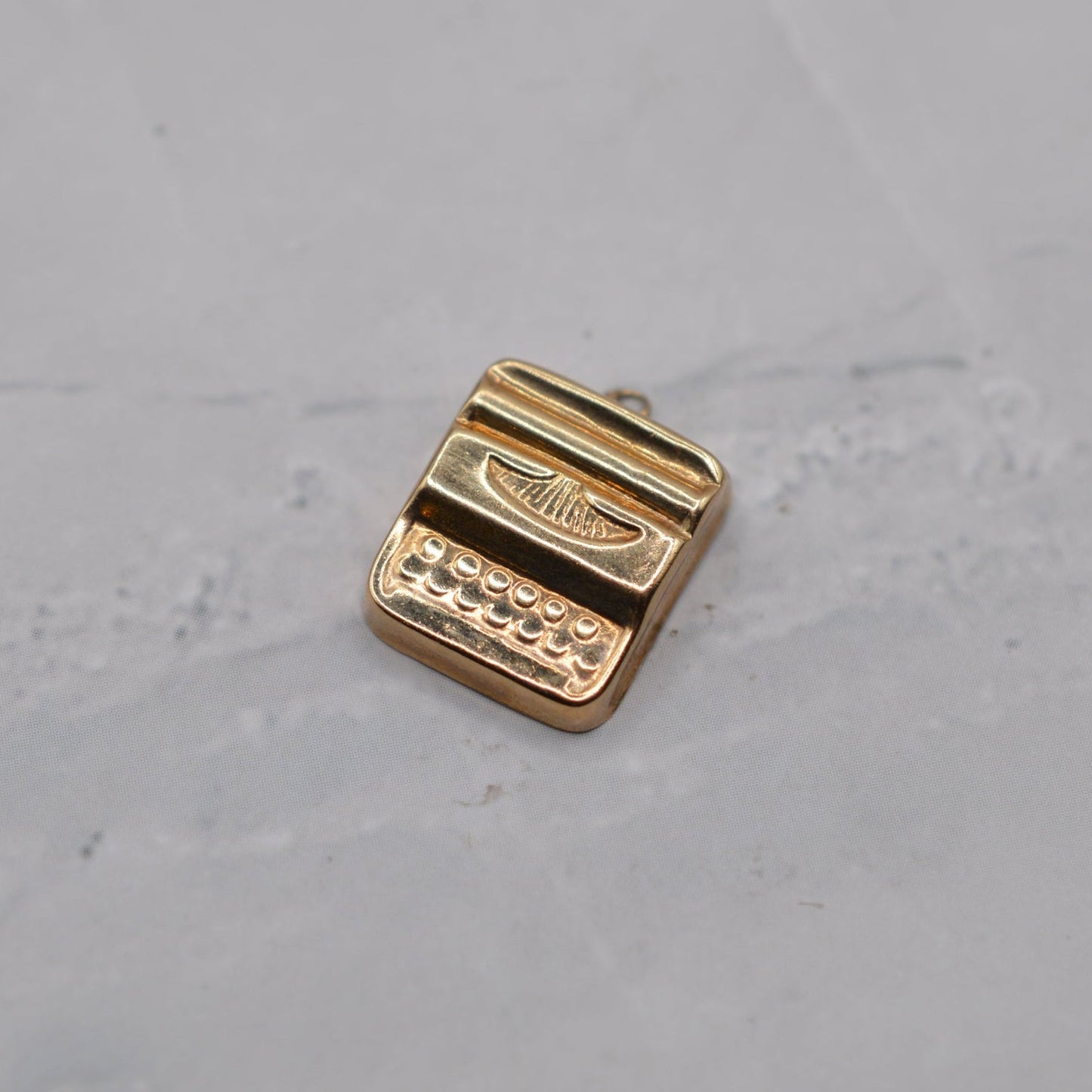 1970s Vintage 9ct Gold Typewriter Charm