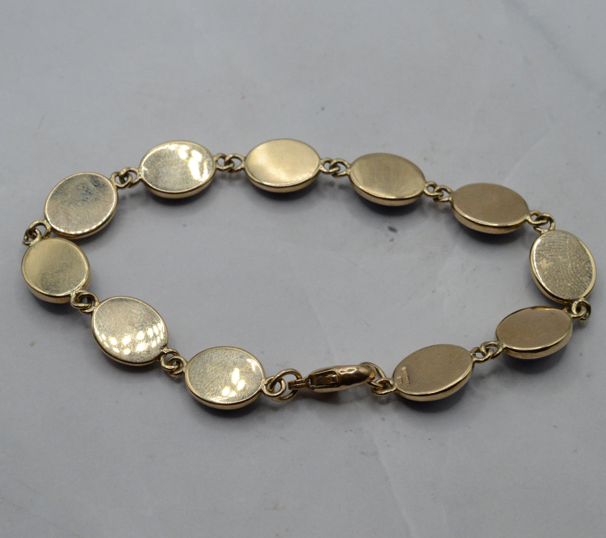 1990s 9ct Gold Lapis Lazuli Bracelet