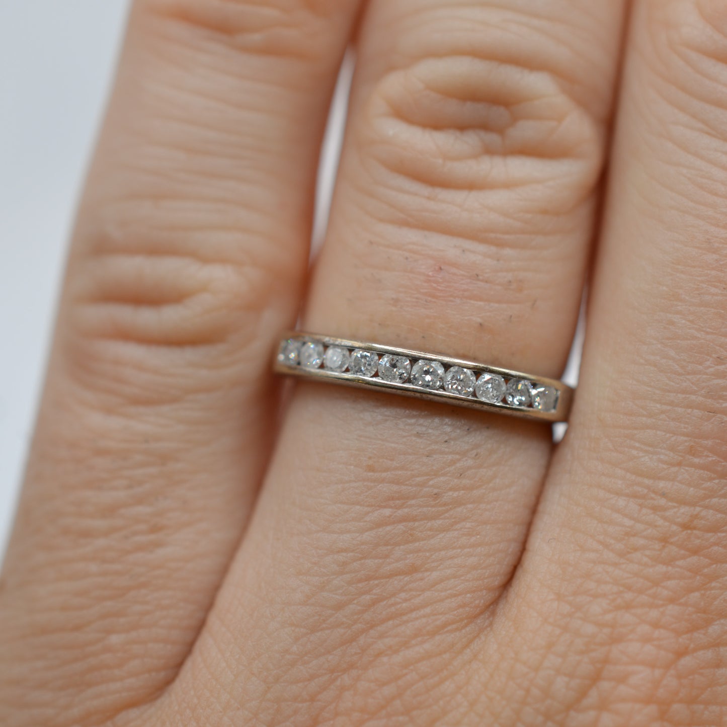 9ct White Gold 0.25ct Diamond Half-Eternity Ring