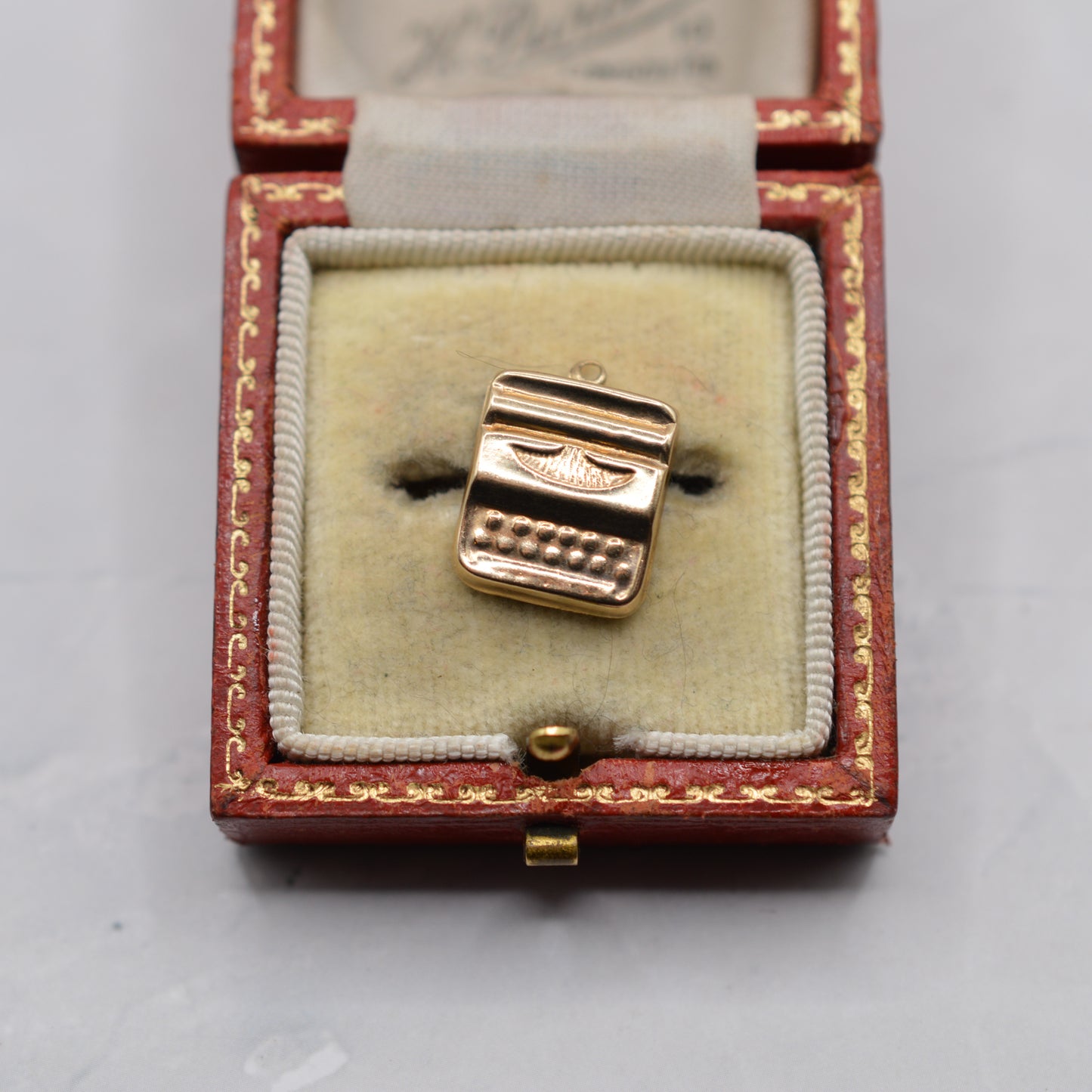 1970s Vintage 9ct Gold Typewriter Charm