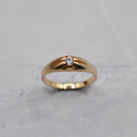 9ct Gold Cubic Zirconia Solitaire Ring