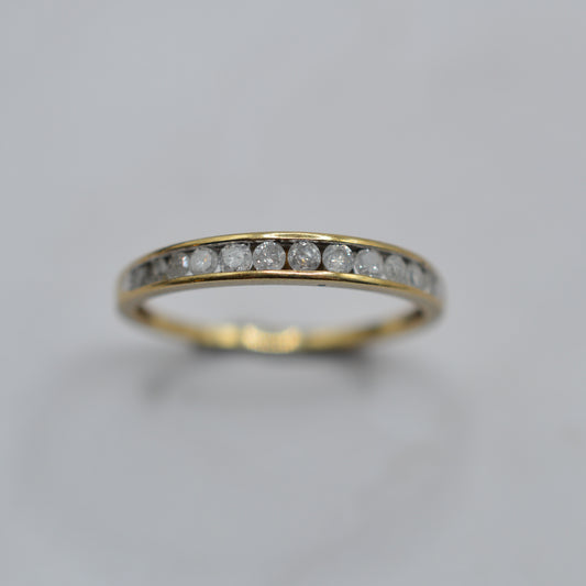 9ct Gold 0.25ct Diamond Half-Eternity Ring