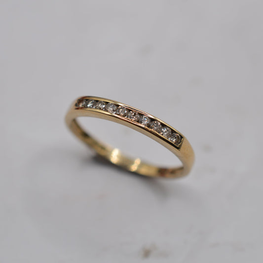 9ct Gold 0.25ct Diamond Half-Eternity Ring