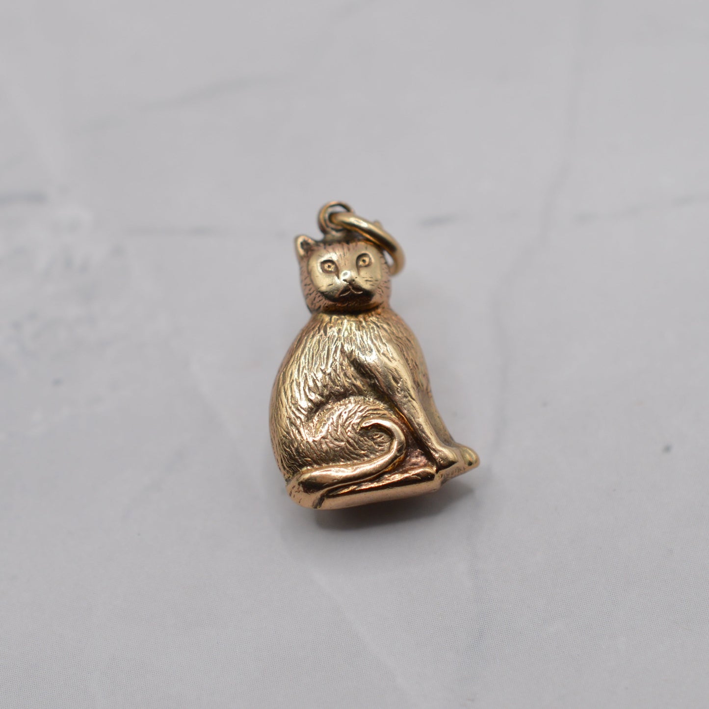 1960s Vintage 9ct Gold Cat Charm
