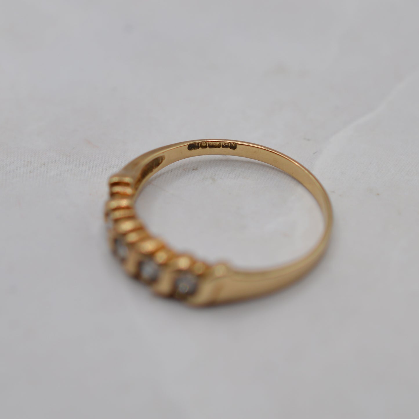 1990s 9ct Gold Diamond Five-Stone Ring
