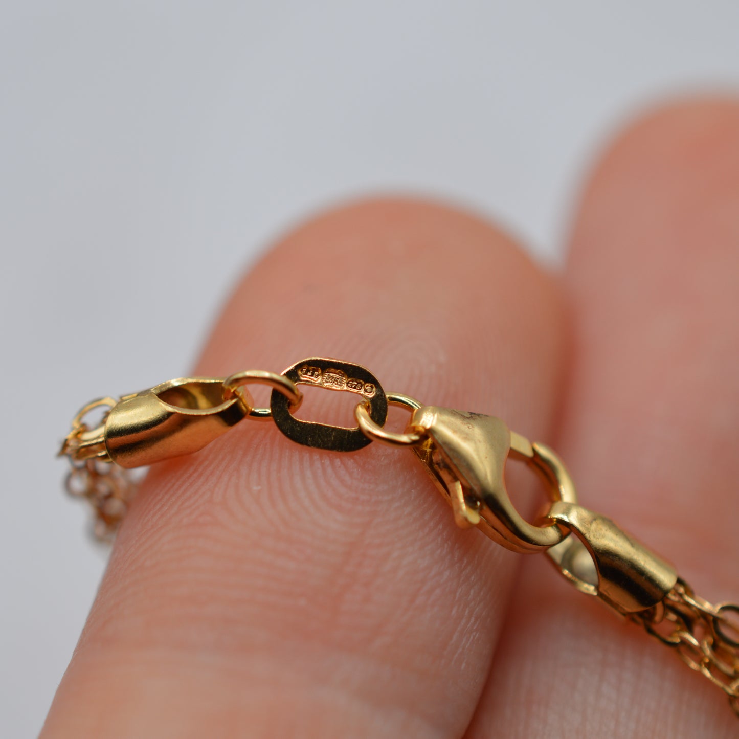 Vintage 9ct Gold Heart Bracelet (19cm / 7.5")