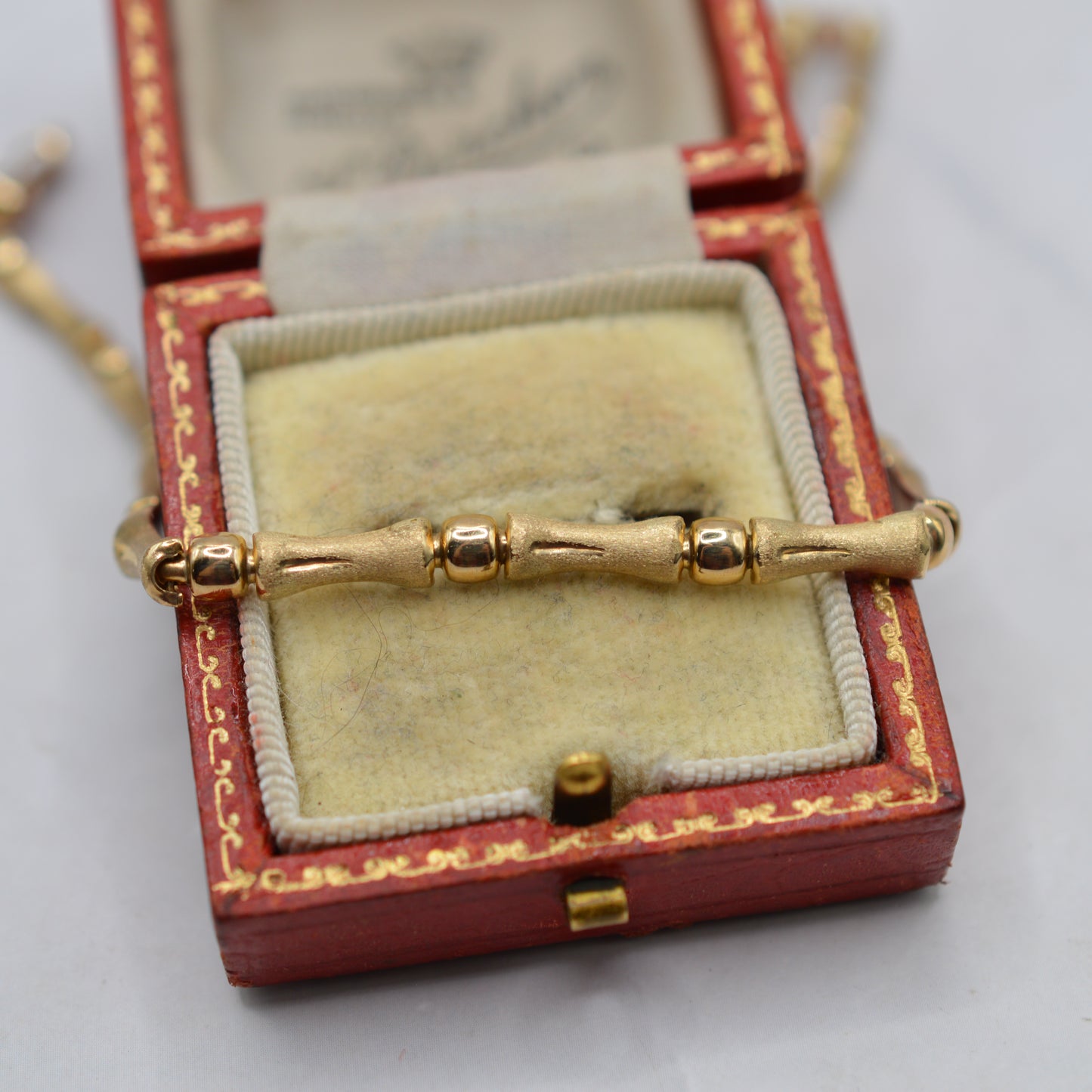 9ct Gold Bamboo Link Bracelet (7”)