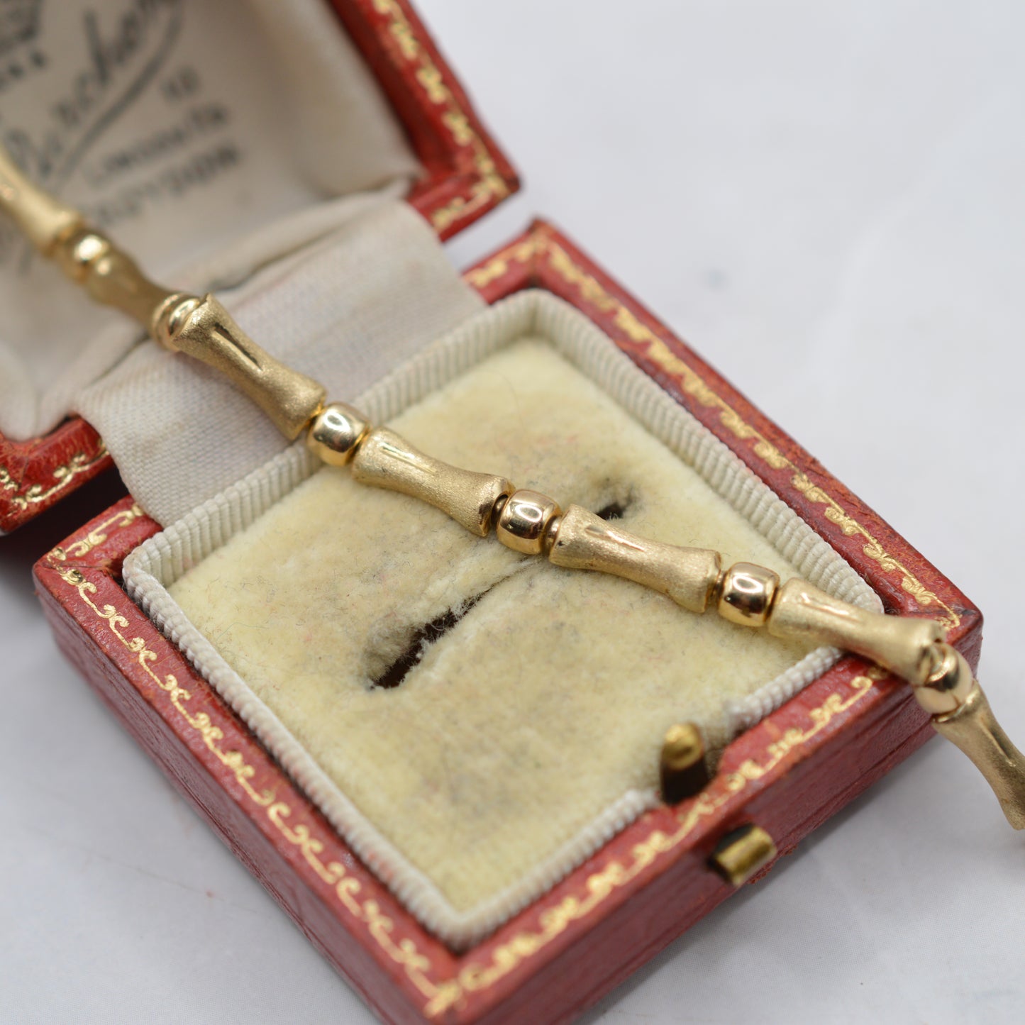 9ct Gold Bamboo Link Bracelet (7”)