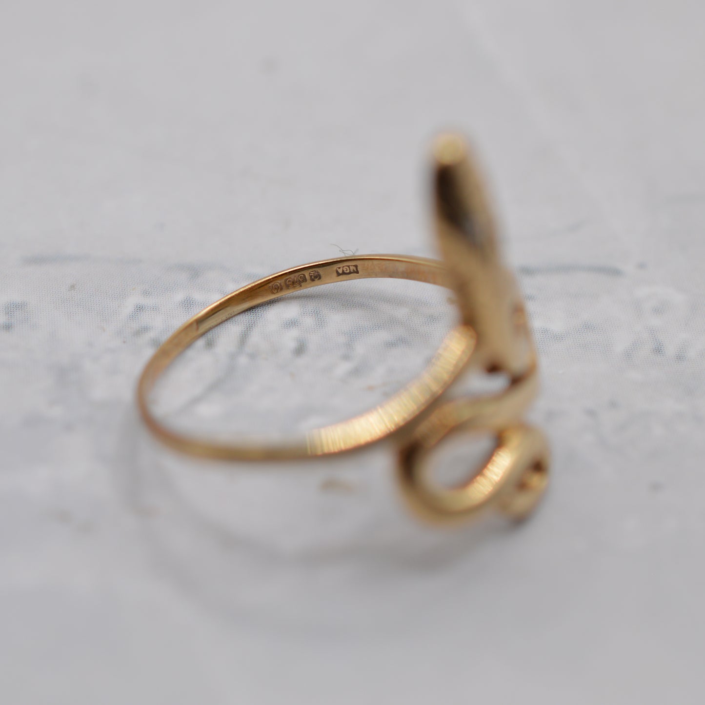 1980s 9ct Gold Snake Ring