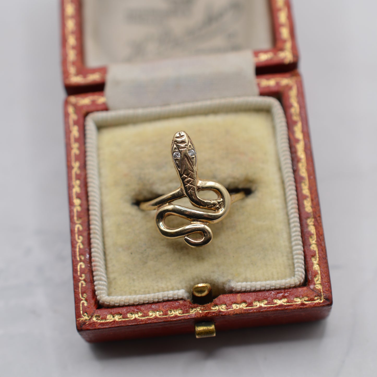 1980s 9ct Gold Snake Ring