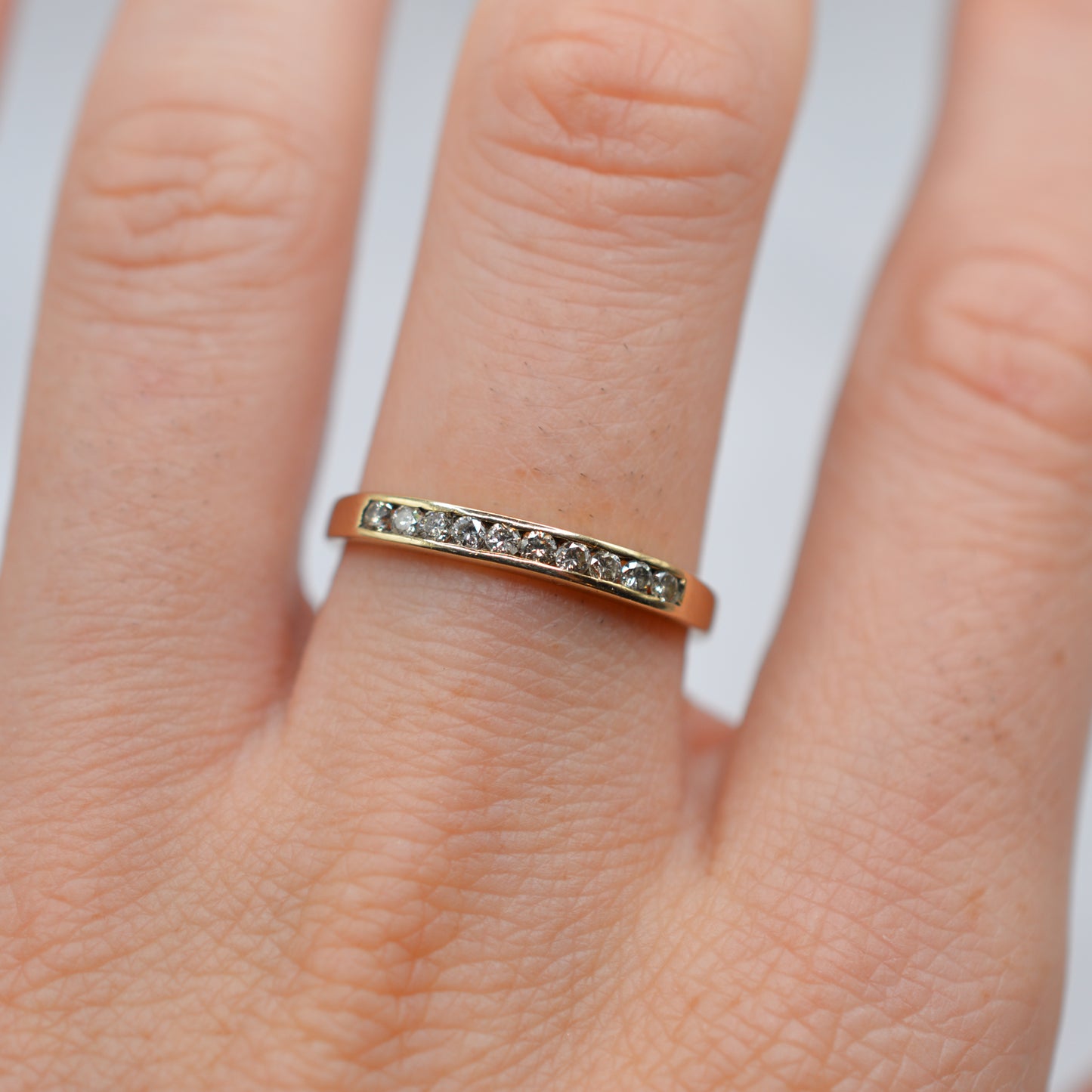 9ct Gold 0.25ct Diamond Half-Eternity Ring