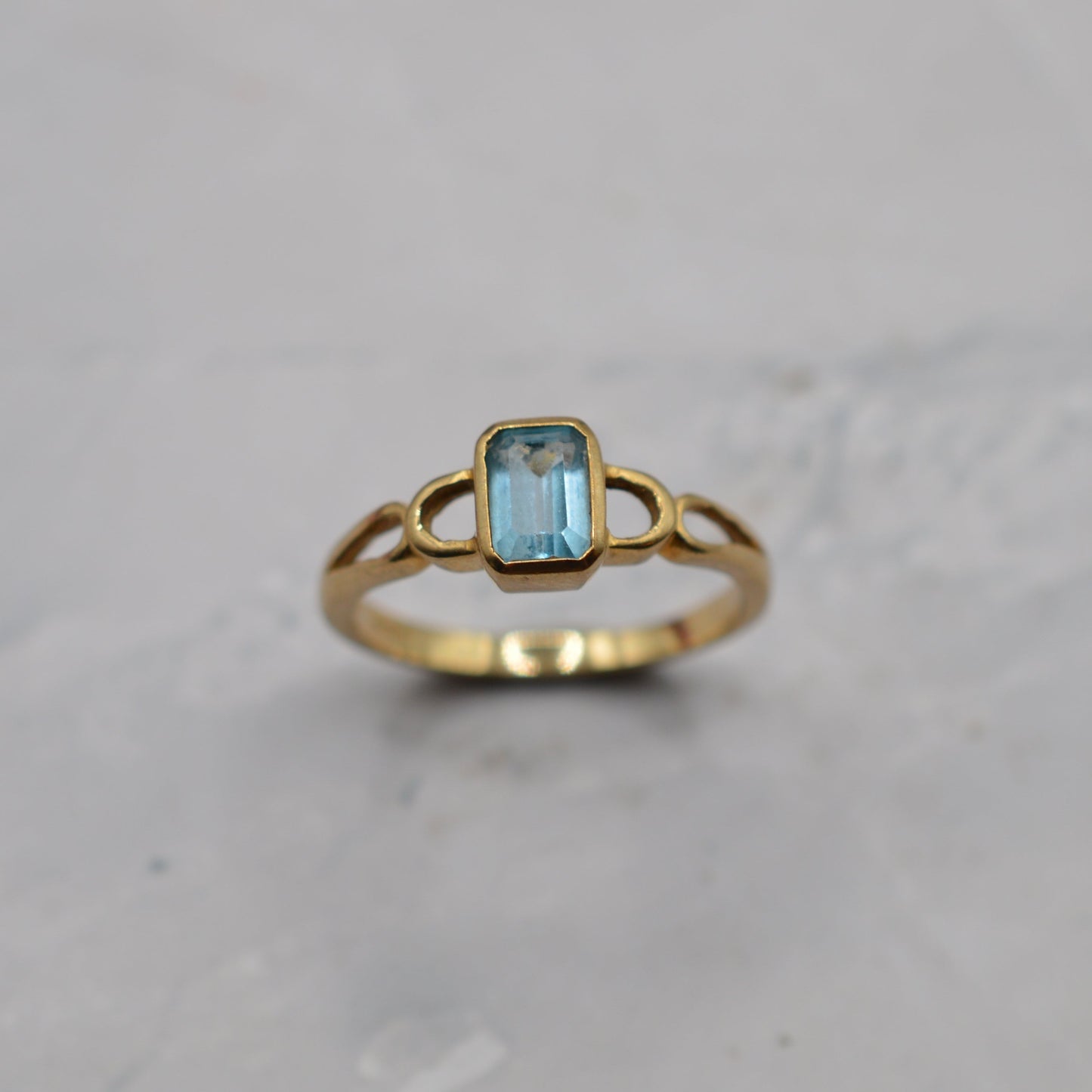 9ct Gold Topaz Bezel-Set Ring