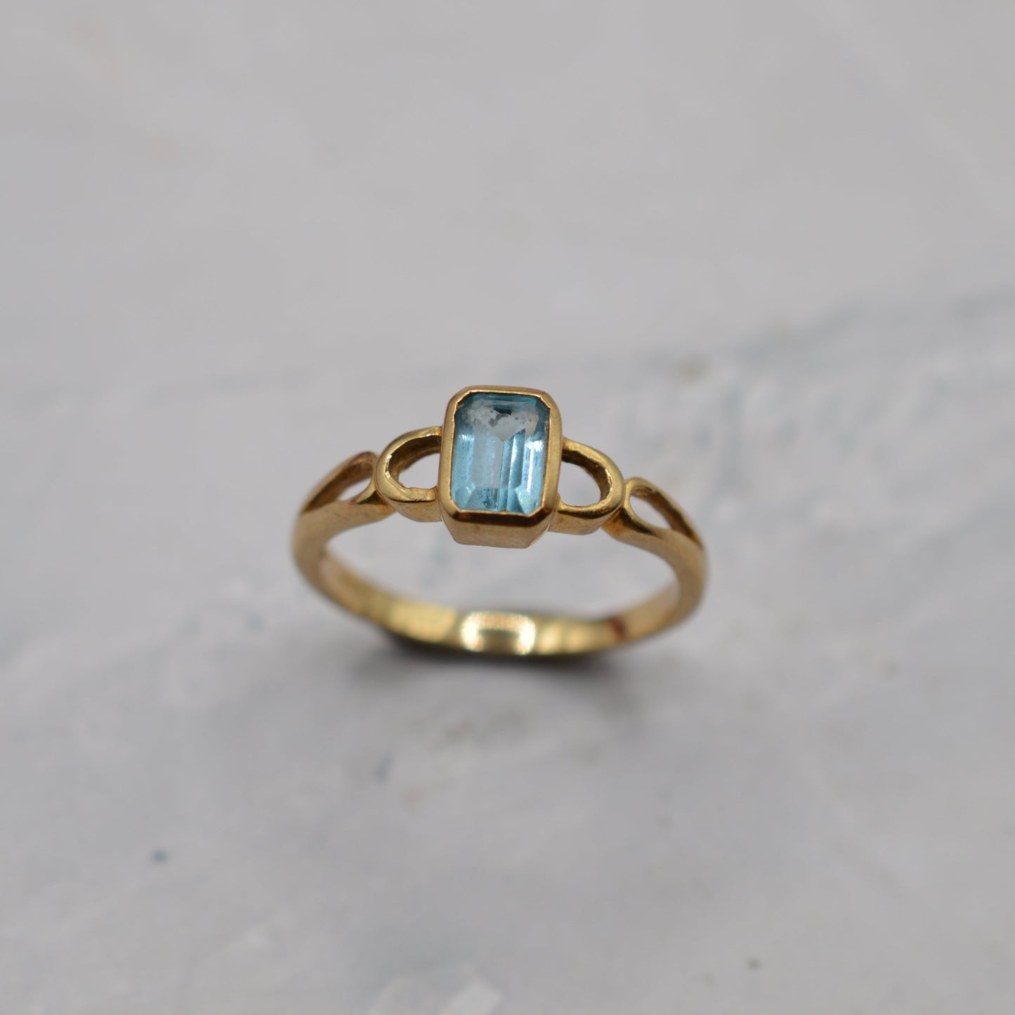 9ct Gold Topaz Bezel-Set Ring