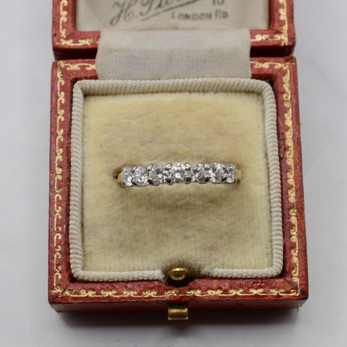 Y2K 18ct Gold 0.77ct Diamond Seven-Stone Half-Eternity Ring