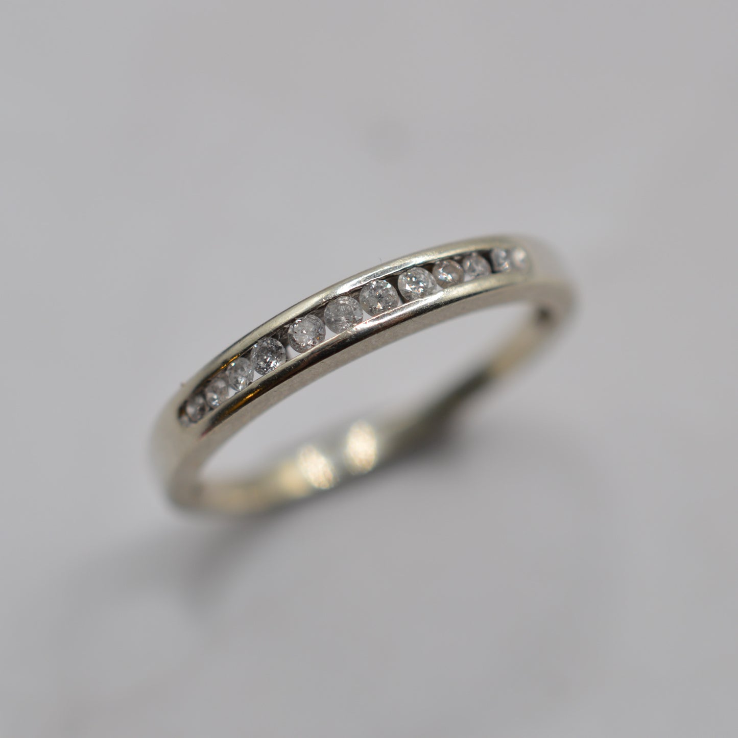 9ct White Gold Diamond Half-Eternity Ring