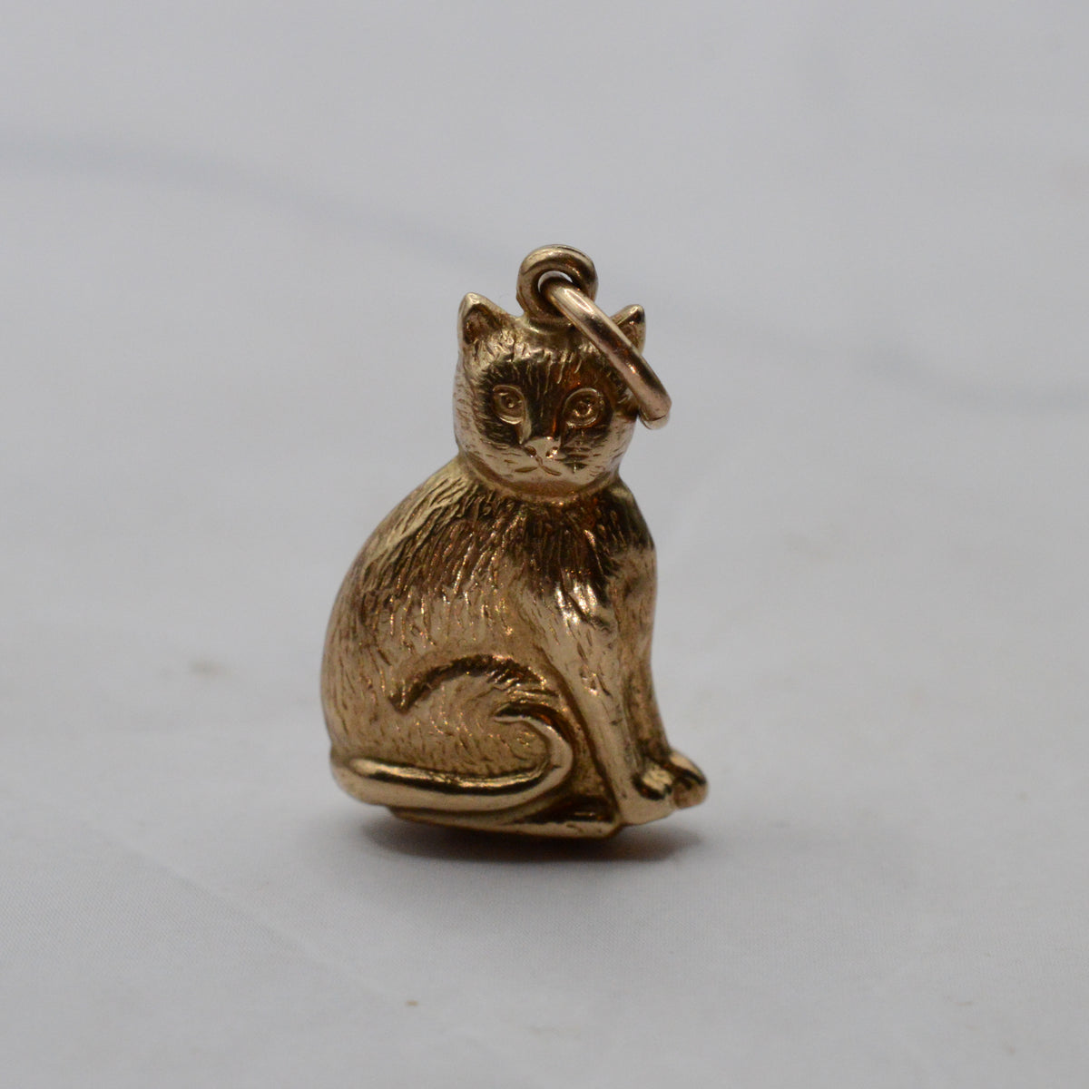 1960s Vintage 9ct Gold Cat Charm
