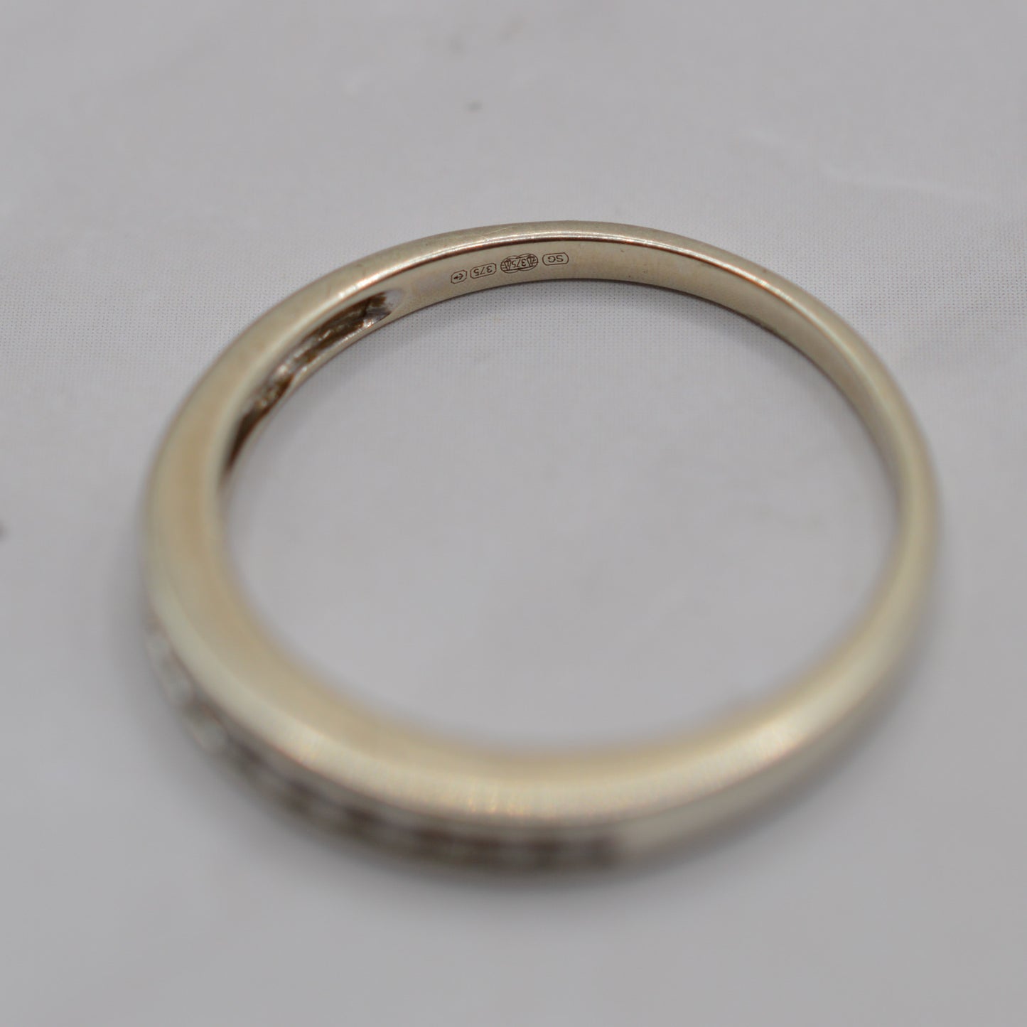 9ct White Gold Diamond Half-Eternity Ring