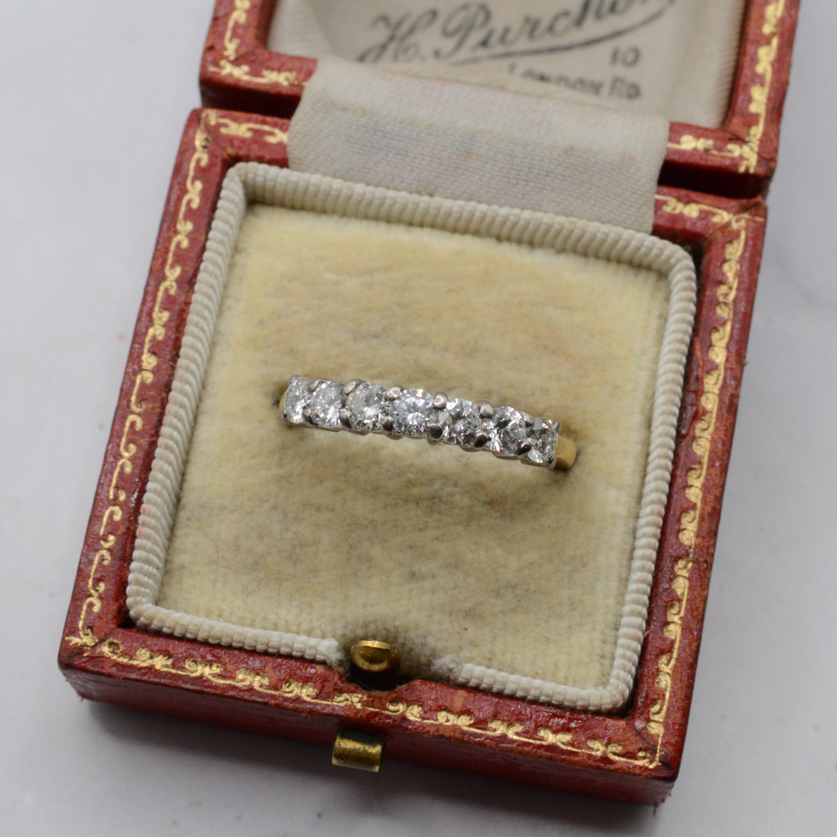 Y2K 18ct Gold 0.77ct Diamond Seven-Stone Half-Eternity Ring