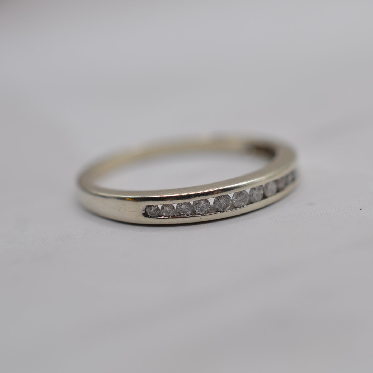 9ct White Gold Diamond Half-Eternity Ring