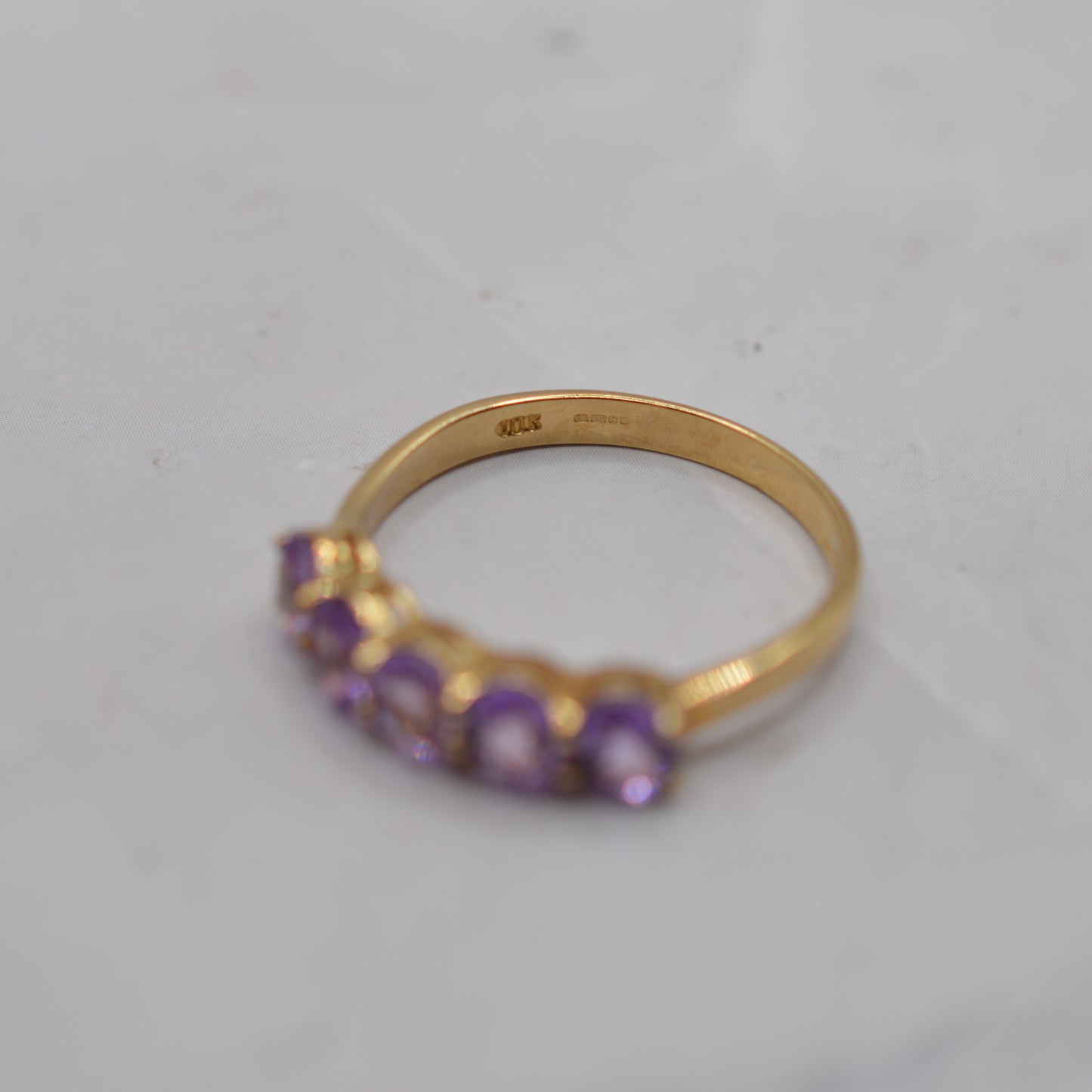 9ct Gold Pink Sapphire Five-Stone Ring