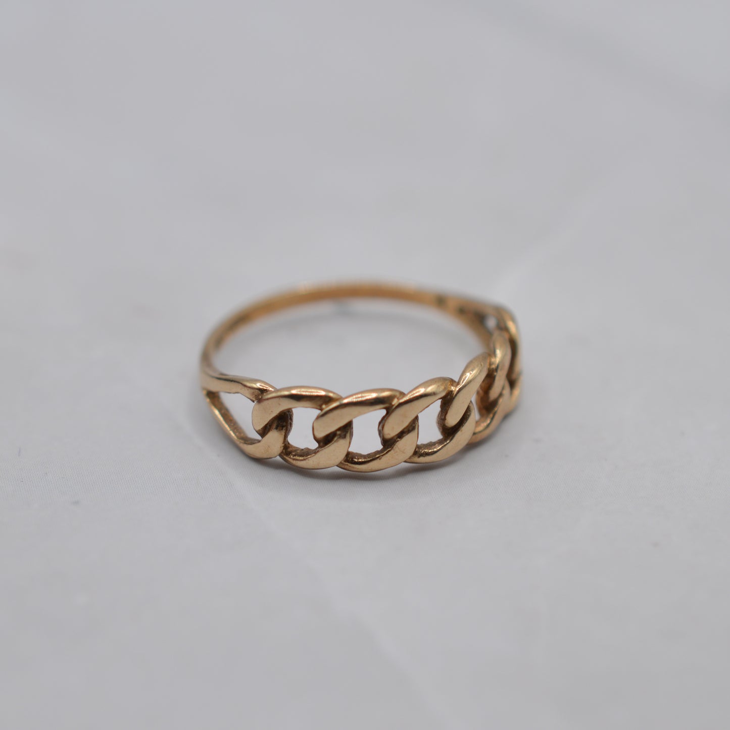 9ct Gold Minimalist Chain Link Ring