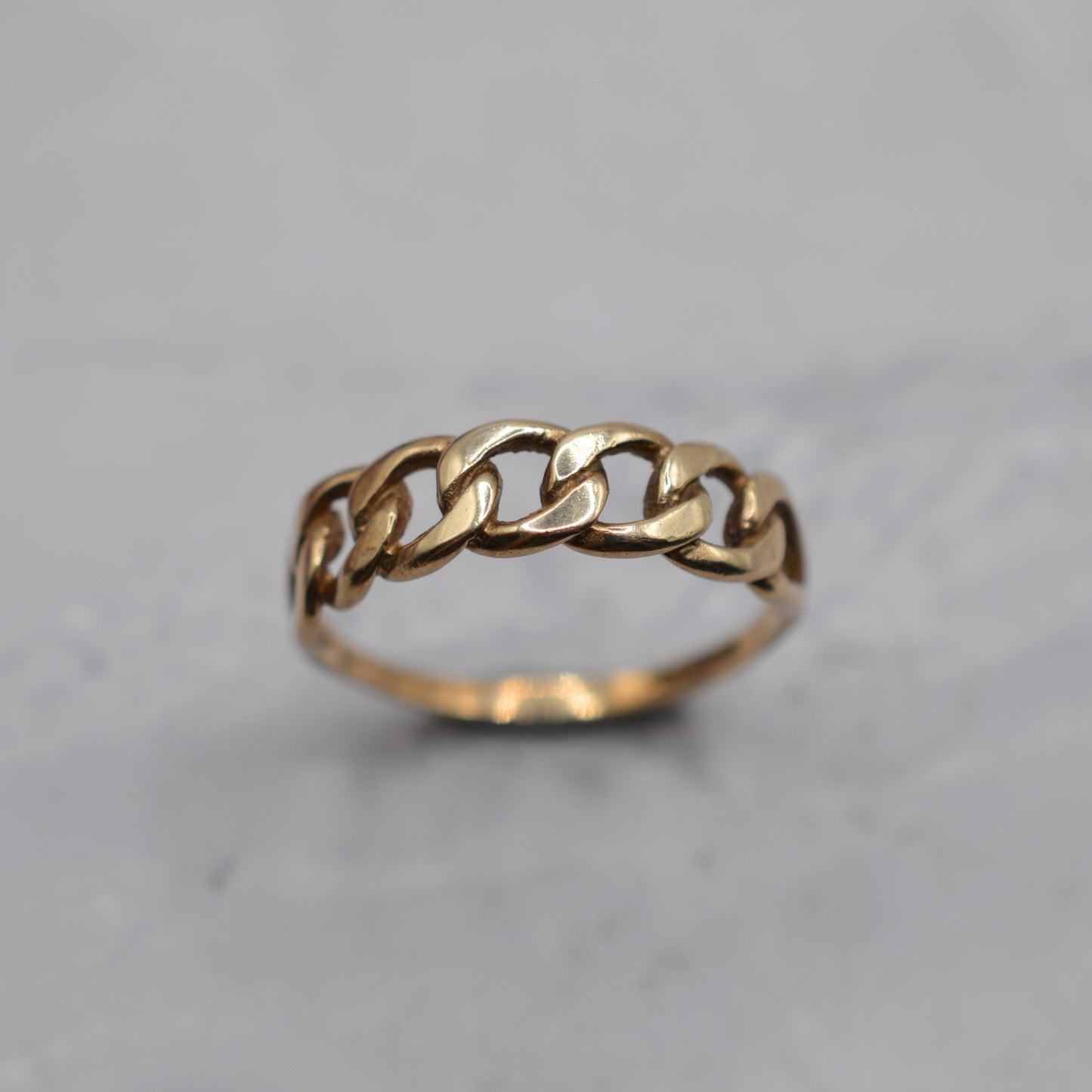 9ct Gold Minimalist Chain Link Ring