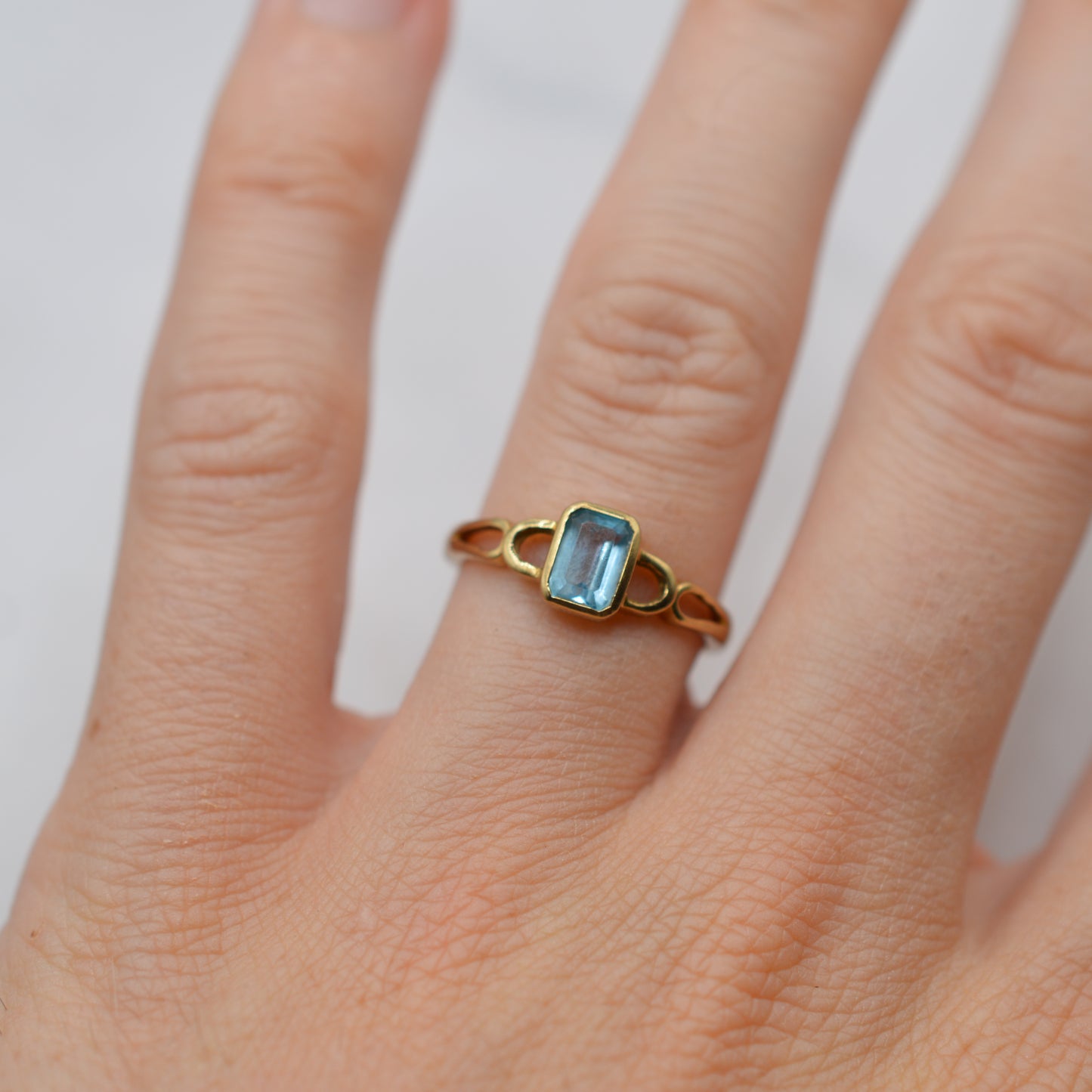 9ct Gold Topaz Bezel-Set Ring