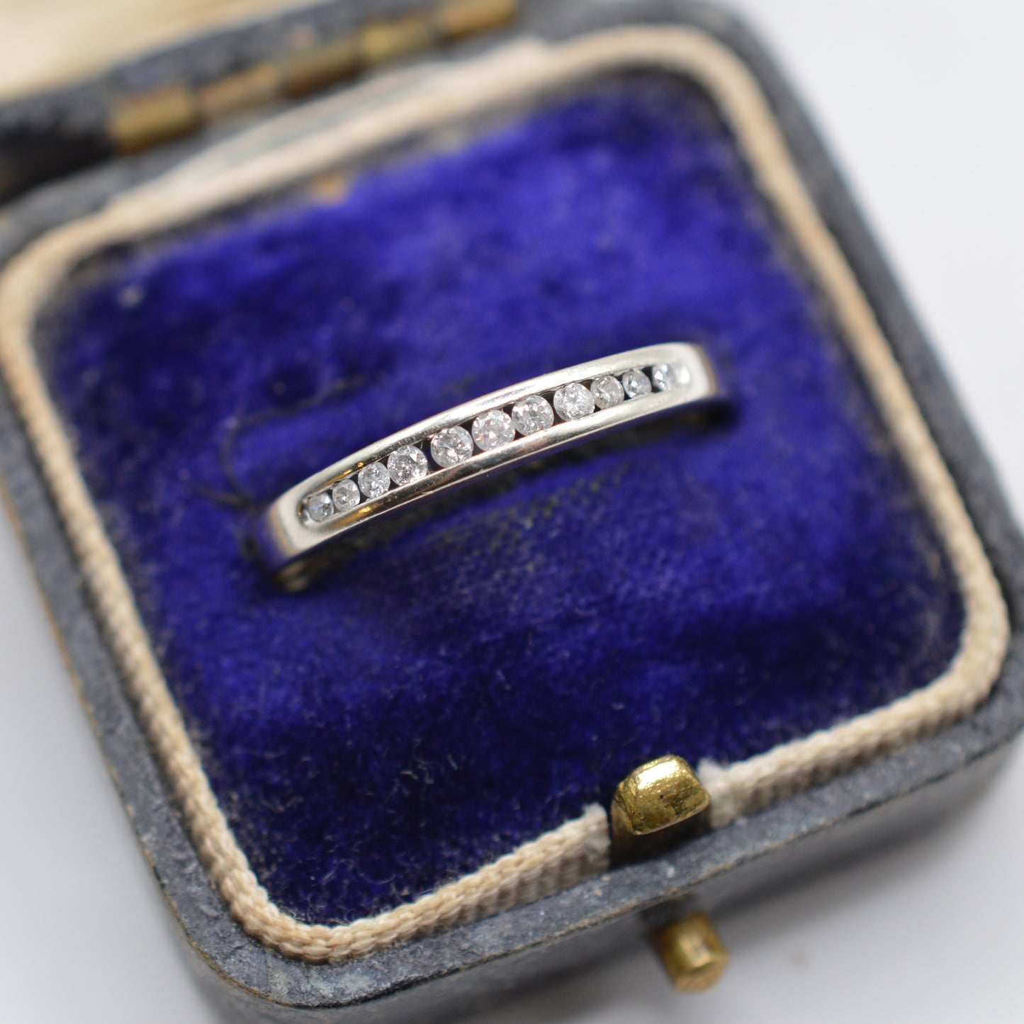 9ct White Gold Diamond Half-Eternity Ring
