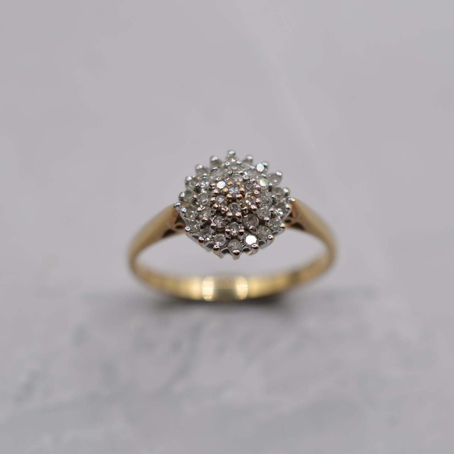 9ct Gold 0.25ct Diamond Cluster Ring